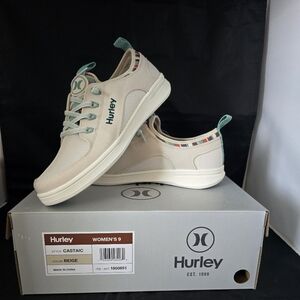 New in the box Hurley Ladies' Bungee CASTAIC Shoe Sneaker BEIGE - Size 9